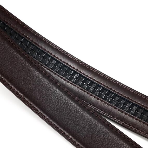 EKdirect 2 Stück Herren Ersatzgürtel ohne Schnalle Leder Automatik Gürtel (Braun Braun, 110cm)