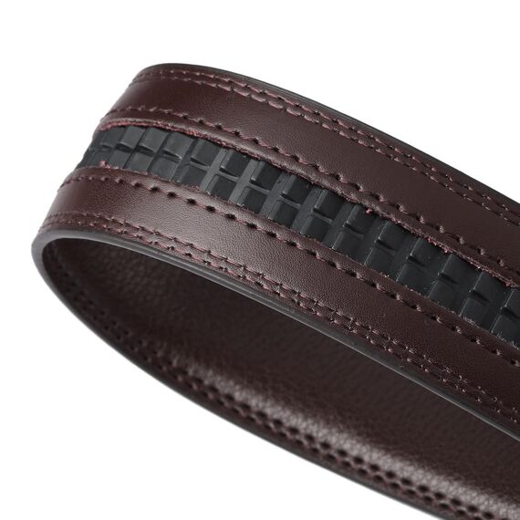 EKdirect 2 Stück Herren Ersatzgürtel ohne Schnalle Leder Automatik Gürtel (Braun Braun, 120cm)