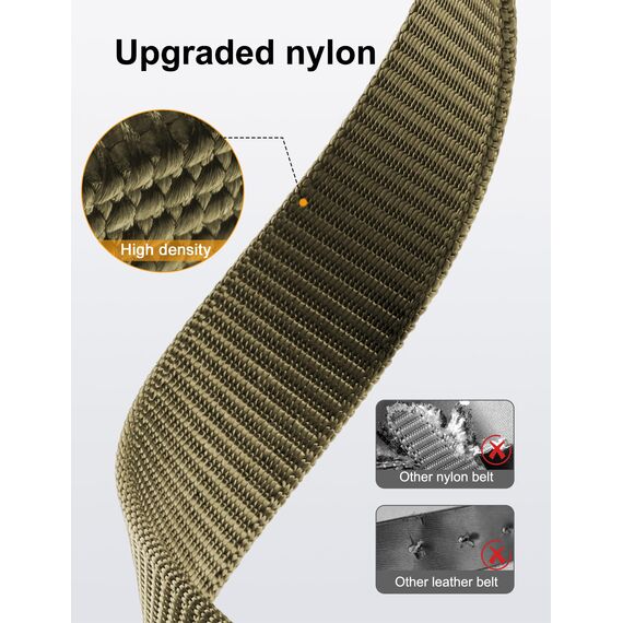 JUKMO Ratsche Gürtel Herren, Nylon Web Automatik Taktischer Arbeit Gürtel (Kojote, Für Taille 106cm-135cm (Länge 150cm))