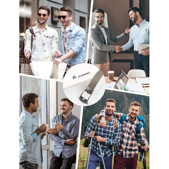 JUKMO Ratsche Gürtel Herren, Nylon Web Automatik Taktischer Arbeit Gürtel (Khaki, Für Taille 60cm-105cm (Länge 120cm))