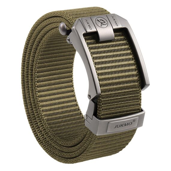 JUKMO Ratsche Gürtel Herren, Nylon Web Automatik Taktischer Arbeit Gürtel (Kojote, Für Taille 106cm-135cm (Länge 150cm))
