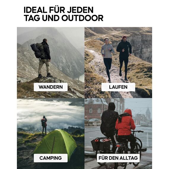 DANISH ENDURANCE Merino Mütze, Klassische Wollmütze, Warme Wintermütze, Thermo Beanie, Unisex, für Damen & Herren, Hellgrau, One Size