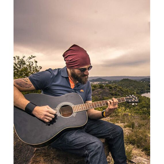 EMPIRELION 9" multifunktionale leichte Running Beanie-Mützen Skull Cap Radsport-Kappen Helmfutter Helm Unterziehmütze Schlaf Kappen für Damen (Braun+Bordeauxrot)