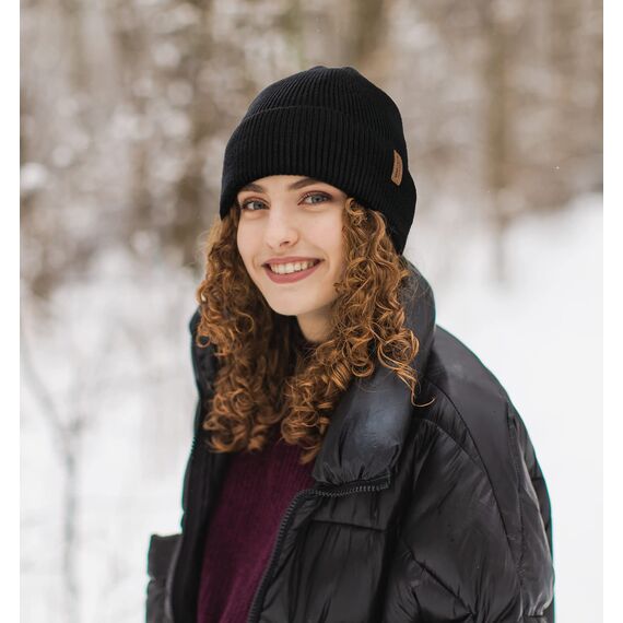 Wmcaps Beanie Mütze, Herren Winter Warme Unisex Wintermütze Strickmütze Dehnbare Weiche Wollmütze mit Bündchen und Dickem Warmem Futter Geschenke für Freundin männer Frauen, Schwarz/Weiß
