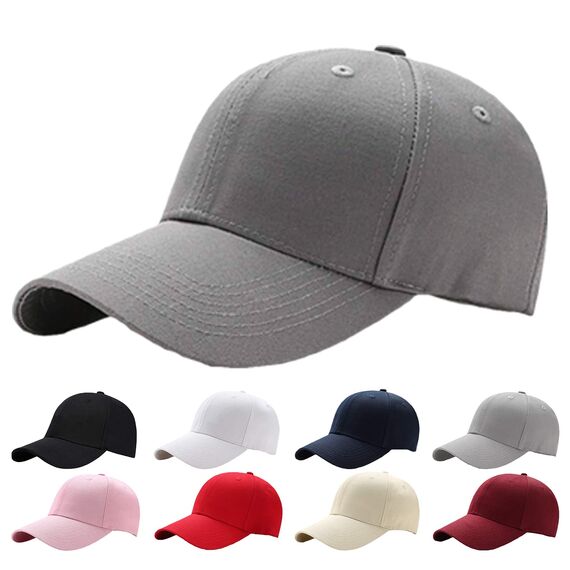 Interstellar Fire Baseball Cap Herren Damen，Unisex Kappe Verstellbar Reine Farbe Baseboard Baseballkappe Mütze，grau