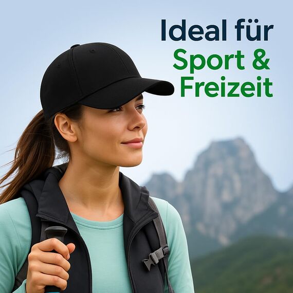 4sold Baseball Cap Baumwolle, Unisex Baseballkappe Herren Damen, Verstellbar Einheitsgröße, Sonnenmütze, Leicht & Atmungsaktiv, Sport Freizeit Outdoor