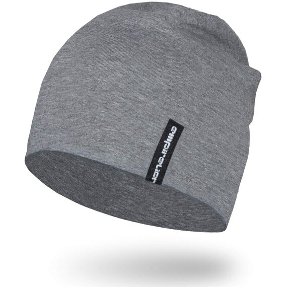 EMPIRELION 9" Multifunktionale Leichte Mütze Running Beanie-Mützen Skull Cap Radsport-Kappen Helmfutter Helm Unterziehmütze Schlaf Kappen für Damen Herren (Mitte grau Melange)