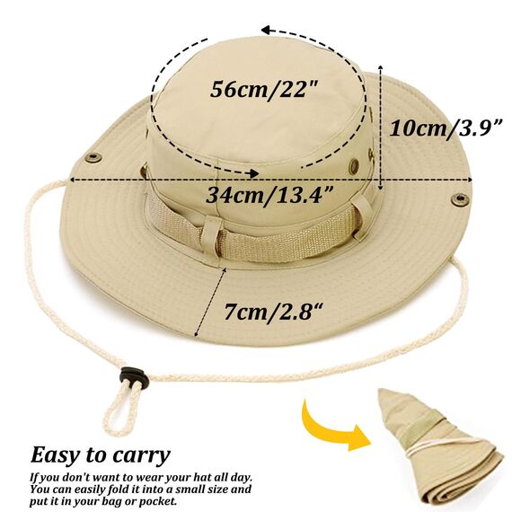 Favuit Sonnenhut, Boonie Hut Herren Damen Buschhut Breite Krempe Outdoor Hat UV Schutz Sonnenschutz Faltbar Wanderhut Fischerhut Gartenhut Anglerhut Buschhüte