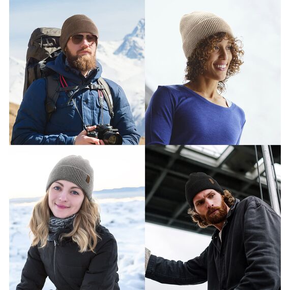 Wmcaps Beanie Mütze, Herren Winter Warme Unisex Wintermütze Strickmütze Dehnbare Weiche Wollmütze mit Bündchen und Dickem Warmem Futter Geschenk für Freundin männer Frauen (Gelb)