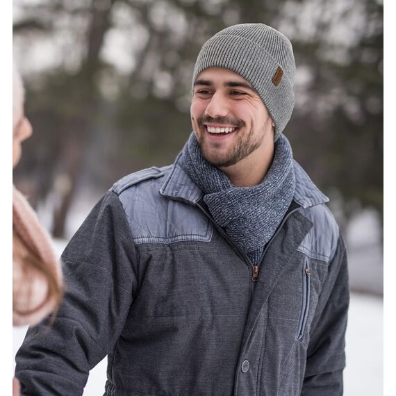 Wmcaps Beanie Mütze, Herren Winter Warme Unisex Wintermütze Strickmütze Dehnbare Weiche Wollmütze mit Bündchen und Dickem Warmem Futter Geschene für Freundin männer Frauen (Tie-dye Hellgrau)