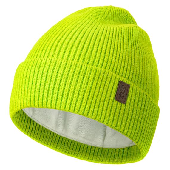 Wmcaps Beanie Mütze, Herren Winter Warme Unisex Wintermütze Strickmütze Dehnbare Weiche Wollmütze mit Bündchen und Dickem Warmem Futter Geschenke für Freundin männer Frauen, Neongrün