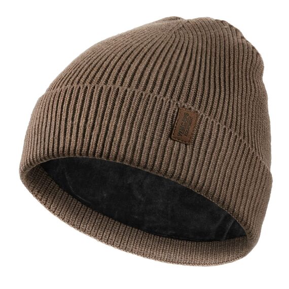 Wmcaps Beanie Mütze, Herren Winter Warme Unisex Wintermütze Strickmütze Dehnbare Weiche Wollmütze mit Bündchen und Dickem Warmem Futter Geschenk für Freundin männer Frauen (Braun )