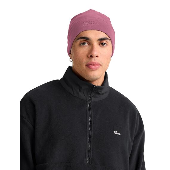 Jack Wolfskin Unisex Real Stuff Beanie-Mütze, Raisin, Einheitsgröße EU