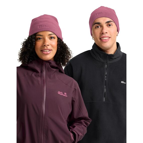 Jack Wolfskin Unisex Real Stuff Beanie-Mütze, Raisin, Einheitsgröße EU