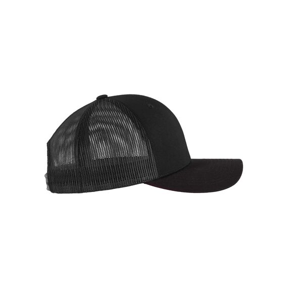 Flexfit Unisex Retro Trucker Cap, Klassische Trucker Cap mit Mesh-Rückseite, one Size, Black