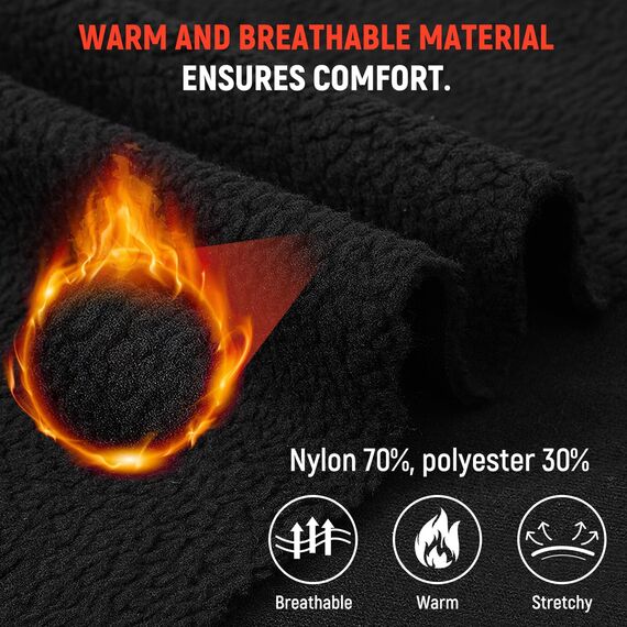 SPGOOD Fahrrad Mütze Radmütze Helm Unterziehmütze Herren/Damen Fahrrad Kappe Sportmütze Laufmütze Bike Warm Cap Winter Winddichte Wintermütze Atmungsaktiv Helmmütze(Schwarz)