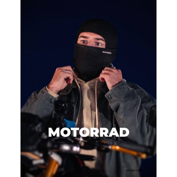 ROCKBROS Sturmhaube Balaclava Skimaske Winddicht Warm für Fahrrad Ski Motorrad Winter Unisex Einheitsgröße, Orange