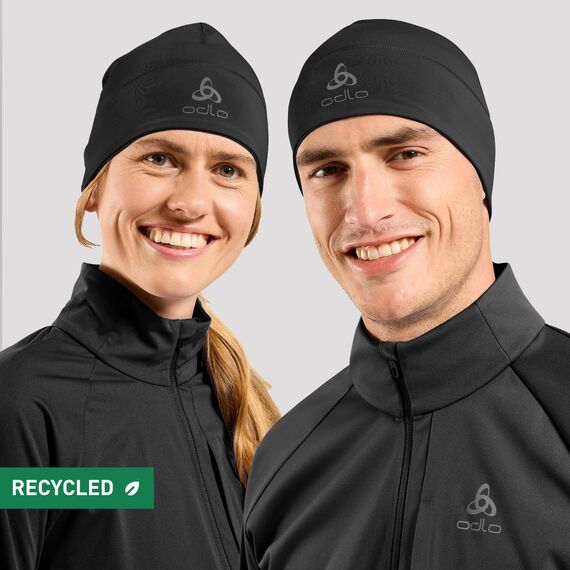 Odlo Mütze für Herren und Damen Polyknit Warm | Schwarz | Einheitsgröße | Winter-Sportmütze | Beanie