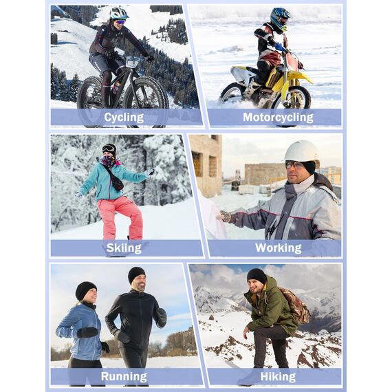MELLIEX 2 Stück Fahrradmütze Unter Helm Baumwolle Laufmütze Multifunktionale Wintermütze Skull Cap Helmfutter für Herren Damen