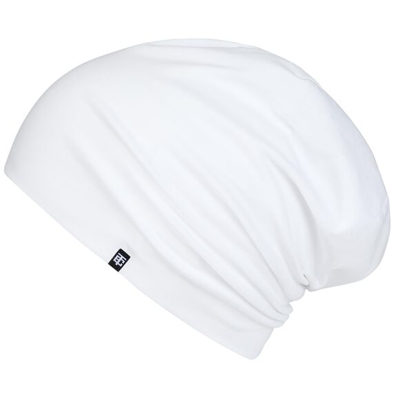 Enter the Complex® Leichte Beanie Mütze, Herren und Damen, Übergangsmütze, Sommer Beanie, Dünne Kopfbedeckung, Baumwolle (Jersey), S/M, Snow White