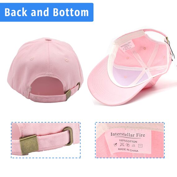 Interstellar Fire Baseball-Kappe für Männer und Frauen – Klassische einfarbige Farbe, verstellbar, einfarbig. Gr. One Size, rosa