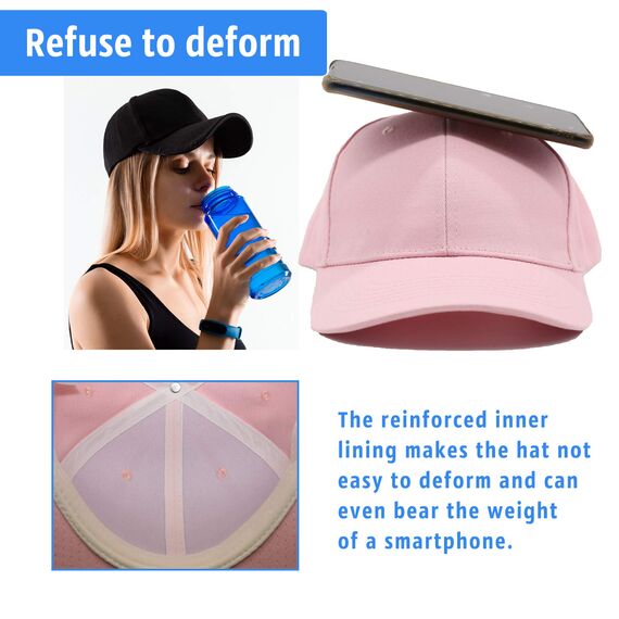 Interstellar Fire Baseball-Kappe für Männer und Frauen – Klassische einfarbige Farbe, verstellbar, einfarbig. Gr. One Size, rosa