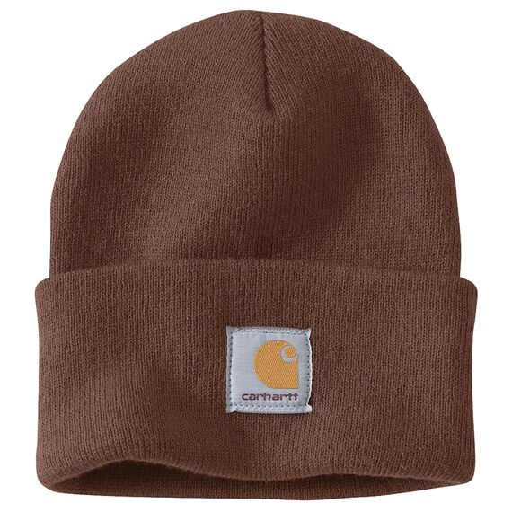 Carhartt Unisex Knit Cuffed Beanie Hat, Brown, One Size