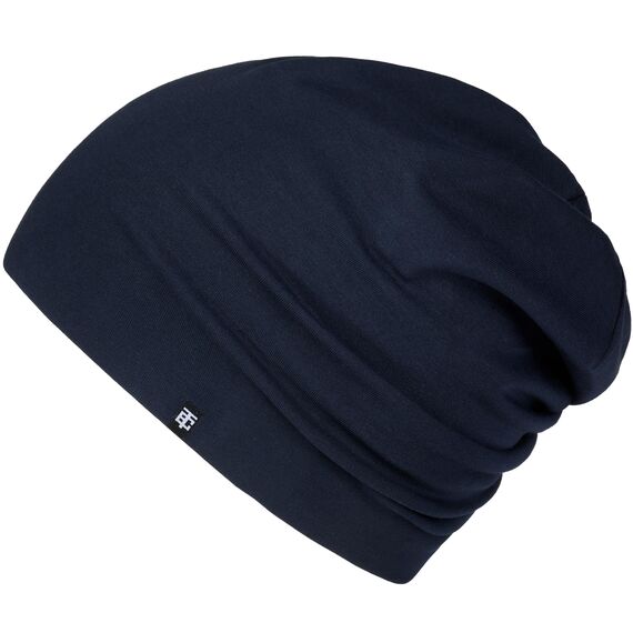 Enter the Complex® Leichte Beanie Mütze, Herren und Damen, Übergangsmütze, Sommer Beanie, Dünne Kopfbedeckung, Baumwolle (Jersey), L/XL, Navy
