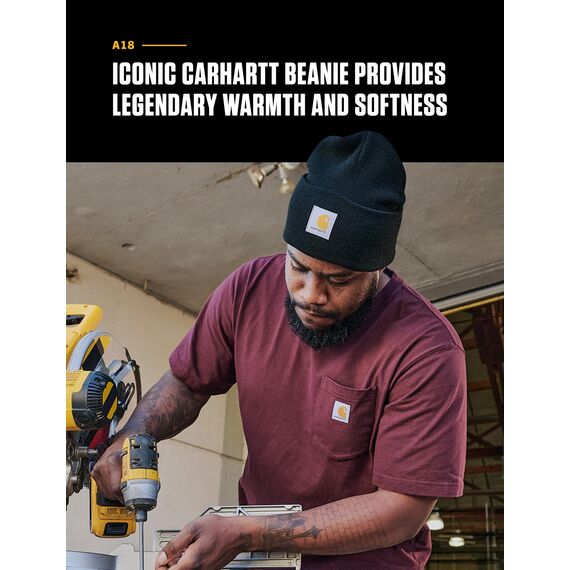 Carhartt Workwear Beanie Mütze Watch Hat, Arbeitsmütze, Hellgrau, mittel