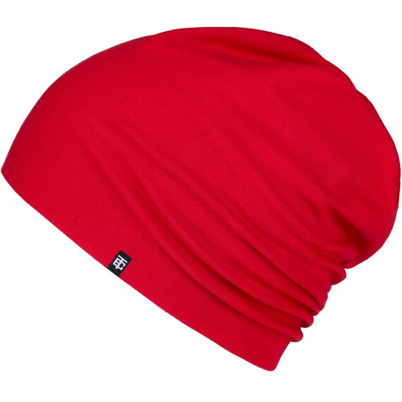 Enter the Complex® Leichte Beanie Mütze, Herren und Damen, Übergangsmütze, Herbst Winter und Frühling Sommer, Dünne Kopfbedeckung, Baumwolle (Jersey), L/XL, Rot