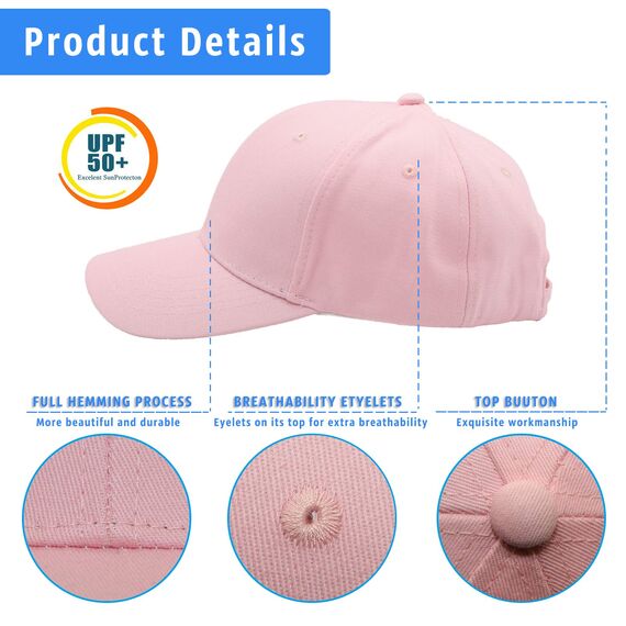 Interstellar Fire Baseball-Kappe für Männer und Frauen – Klassische einfarbige Farbe, verstellbar, einfarbig. Gr. One Size, rosa