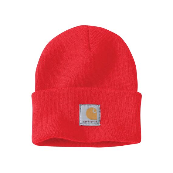Carhartt Herren-Strickmütze mit Krempe, feuerrot, Einheitsgröße