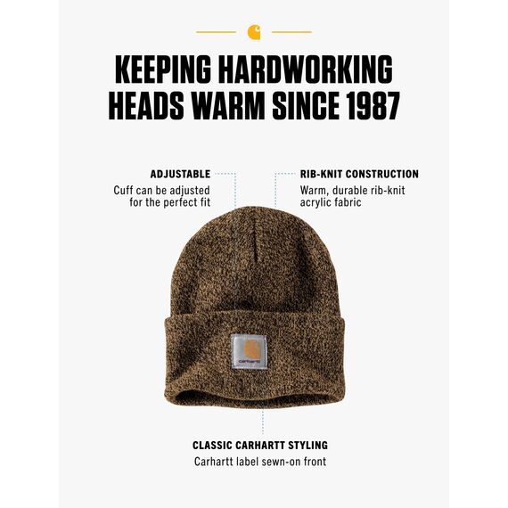 Carhartt Herren Acrylic Watch Hat Mütze, One Size, Braun