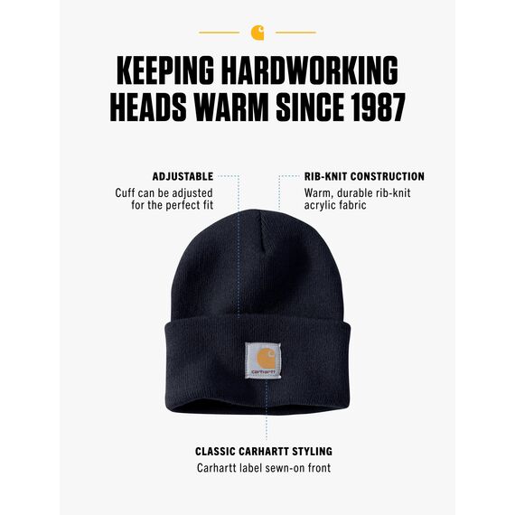 Carhartt Workwear Beanie Mütze Watch Hat, Arbeitsmütze Navy NVY, Einheitsgröße