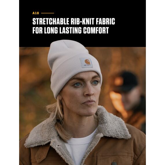 Carhartt Herren Knit Cuffed Beanie Beanie Hat, Winter White, Einheitsgröße