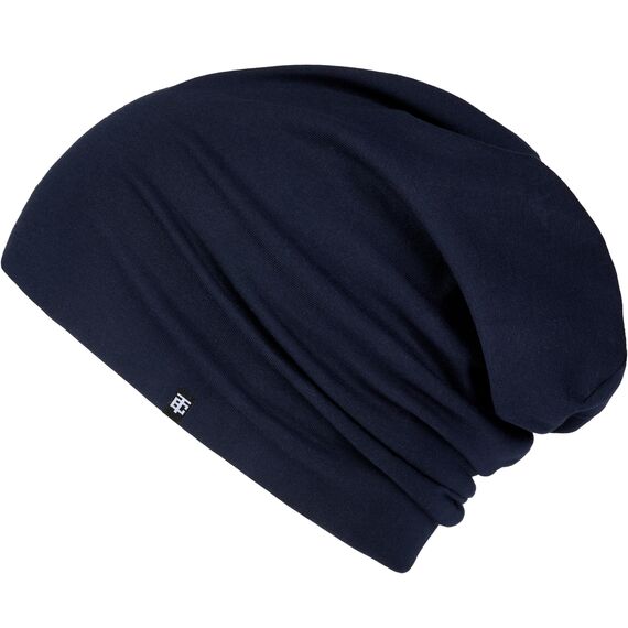 Enter the Complex® Leichte Beanie Mütze, Herren und Damen, Übergangsmütze, Sommer Beanie, Dünne Kopfbedeckung, Baumwolle (Jersey), L/XL, Navy