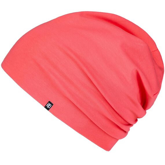 Enter the Complex® Leichte Beanie Mütze, Herren und Damen, Übergangsmütze, Sommer Beanie, Dünne Kopfbedeckung, Baumwolle (Jersey), L/XL, Coral Pink