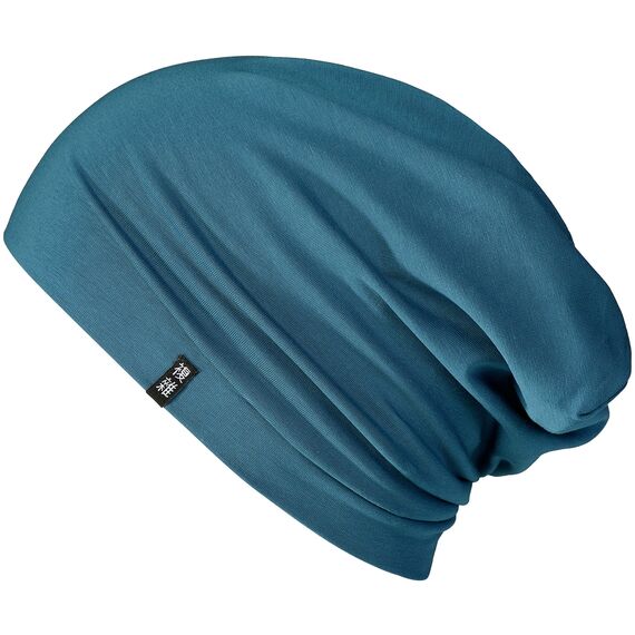 Enter the Complex® Leichte Beanie Mütze, Herren und Damen, Übergangsmütze, Herbst Winter und Frühling Sommer, Dünne Kopfbedeckung, Baumwolle (Jersey), S/M, Petrol Blue