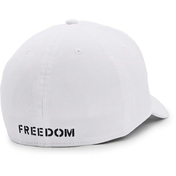 Under Armour Men's Freedom Blitzing Hat, White (100)/Black, Small/Medium