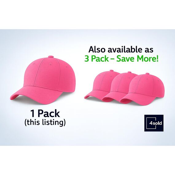 4sold Baseball Cap Baumwolle, Unisex Baseballkappe Herren Damen, Verstellbar Einheitsgröße, Sonnenmütze, Leicht & Atmungsaktiv, Sport Freizeit Outdoor