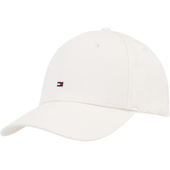 Tommy Hilfiger Herren Cap Flag Cotton 6 Panel mit Logo, Weiß (Ivory Silk), Einheitsgröße