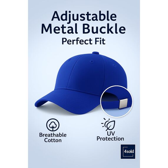 4sold Baseball Cap Baumwolle, Unisex Baseballkappe Herren Damen, Verstellbar Einheitsgröße, Sonnenmütze, Leicht & Atmungsaktiv, Sport Freizeit Outdoor