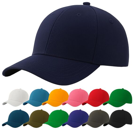 4sold Baseball Cap Baumwolle, Unisex Baseballkappe Herren Damen, Verstellbar Einheitsgröße, Sonnenmütze, Leicht & Atmungsaktiv, Sport Freizeit Outdoor