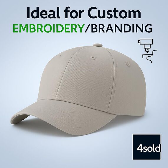 4sold Baseball Cap Baumwolle, Unisex Baseballkappe Herren Damen, Verstellbar Einheitsgröße, Sonnenmütze, Leicht & Atmungsaktiv, Sport Freizeit Outdoor