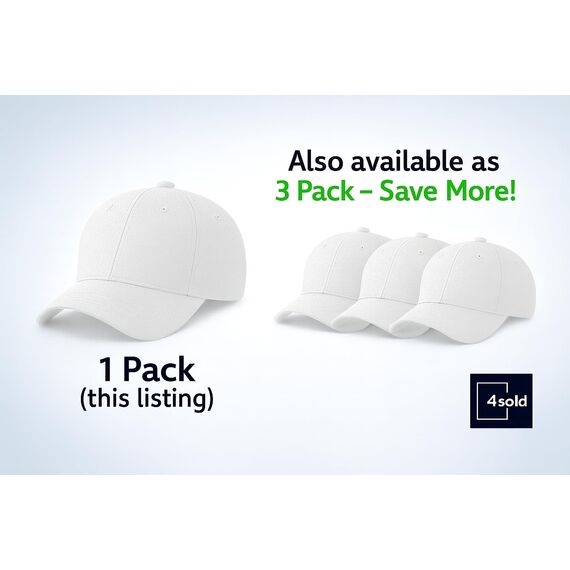 4sold Baseball Cap Baumwolle, Unisex Baseballkappe Herren Damen, Verstellbar Einheitsgröße, Sonnenmütze, Leicht & Atmungsaktiv, Sport Freizeit Outdoor