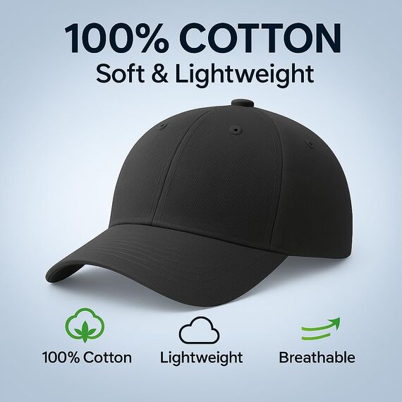 4sold Baseball Cap Baumwolle, Unisex Baseballkappe Herren Damen, Verstellbar Einheitsgröße, Sonnenmütze, Leicht & Atmungsaktiv, Sport Freizeit Outdoor