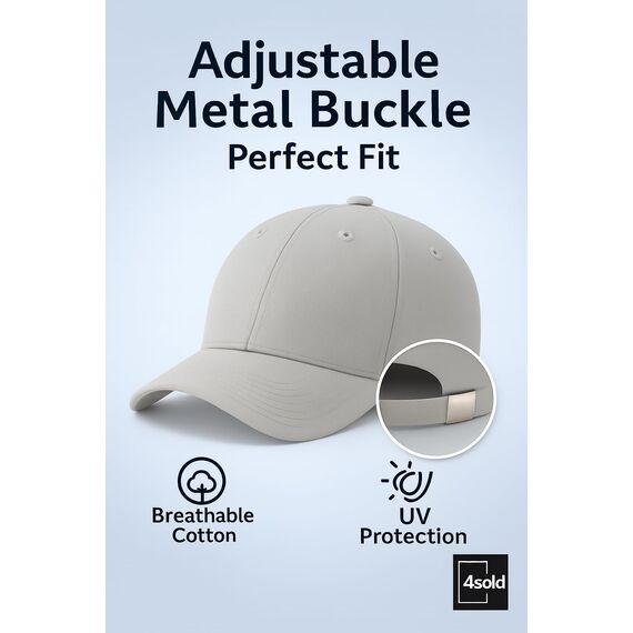 4sold Baseball Cap Baumwolle, Unisex Baseballkappe Herren Damen, Verstellbar Einheitsgröße, Sonnenmütze, Leicht & Atmungsaktiv, Sport Freizeit Outdoor