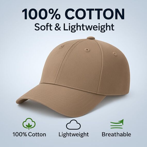 4sold Baseball Cap Baumwolle, Unisex Baseballkappe Herren Damen, Verstellbar Einheitsgröße, Sonnenmütze, Leicht & Atmungsaktiv, Sport Freizeit Outdoor