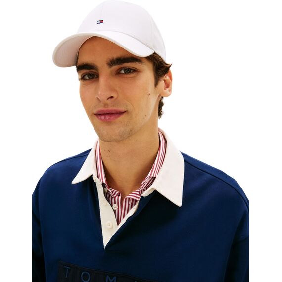 Tommy Hilfiger Herren Th Flag Cotton 6-Panel Cap Am0Am13008 Kappe, Weiß, Einheitsgröße