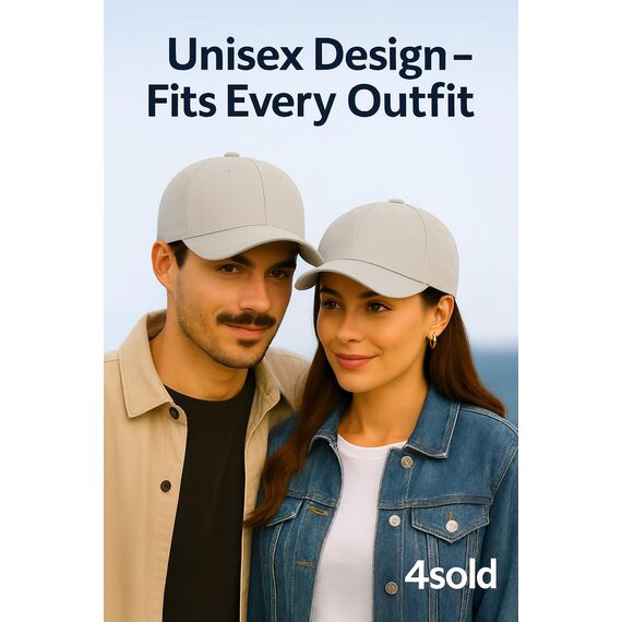 4sold Baseball Cap Baumwolle, Unisex Baseballkappe Herren Damen, Verstellbar Einheitsgröße, Sonnenmütze, Leicht & Atmungsaktiv, Sport Freizeit Outdoor